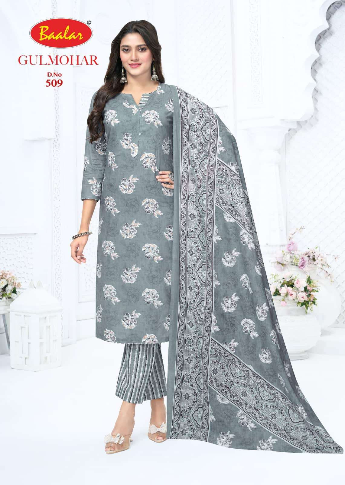 Baalar Gulmohar Vol 5 Pure Lawn Cotton Dress Material - Amrah Wholesale