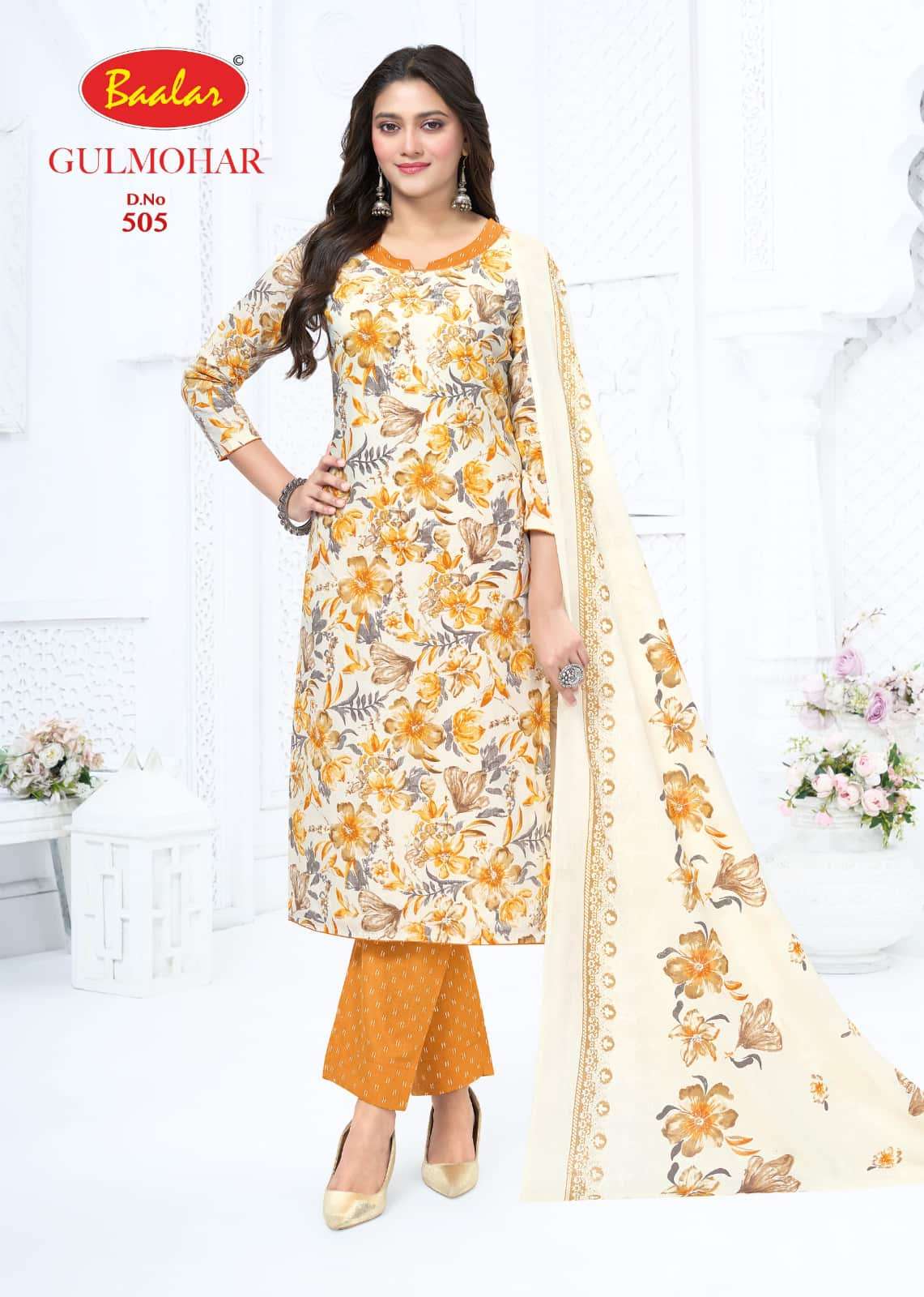 Baalar Gulmohar Vol 5 Pure Lawn Cotton Dress Material - Amrah Wholesale