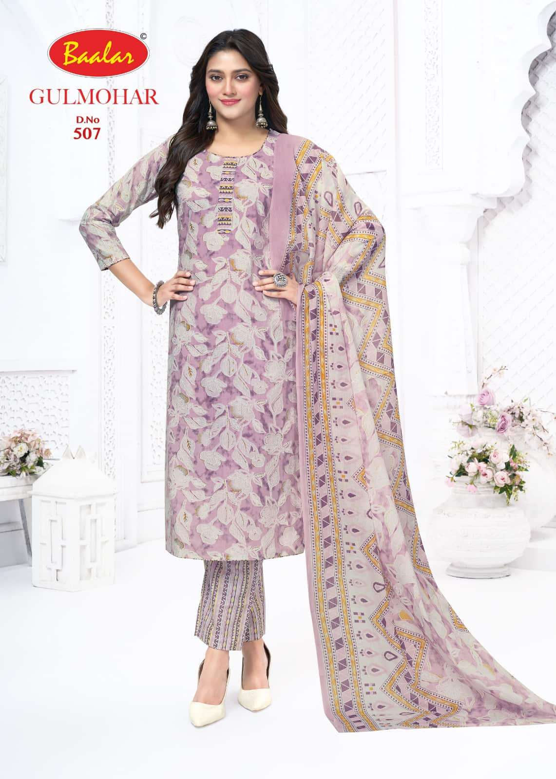 Baalar Gulmohar Vol 5 Pure Lawn Cotton Dress Material - Amrah Wholesale