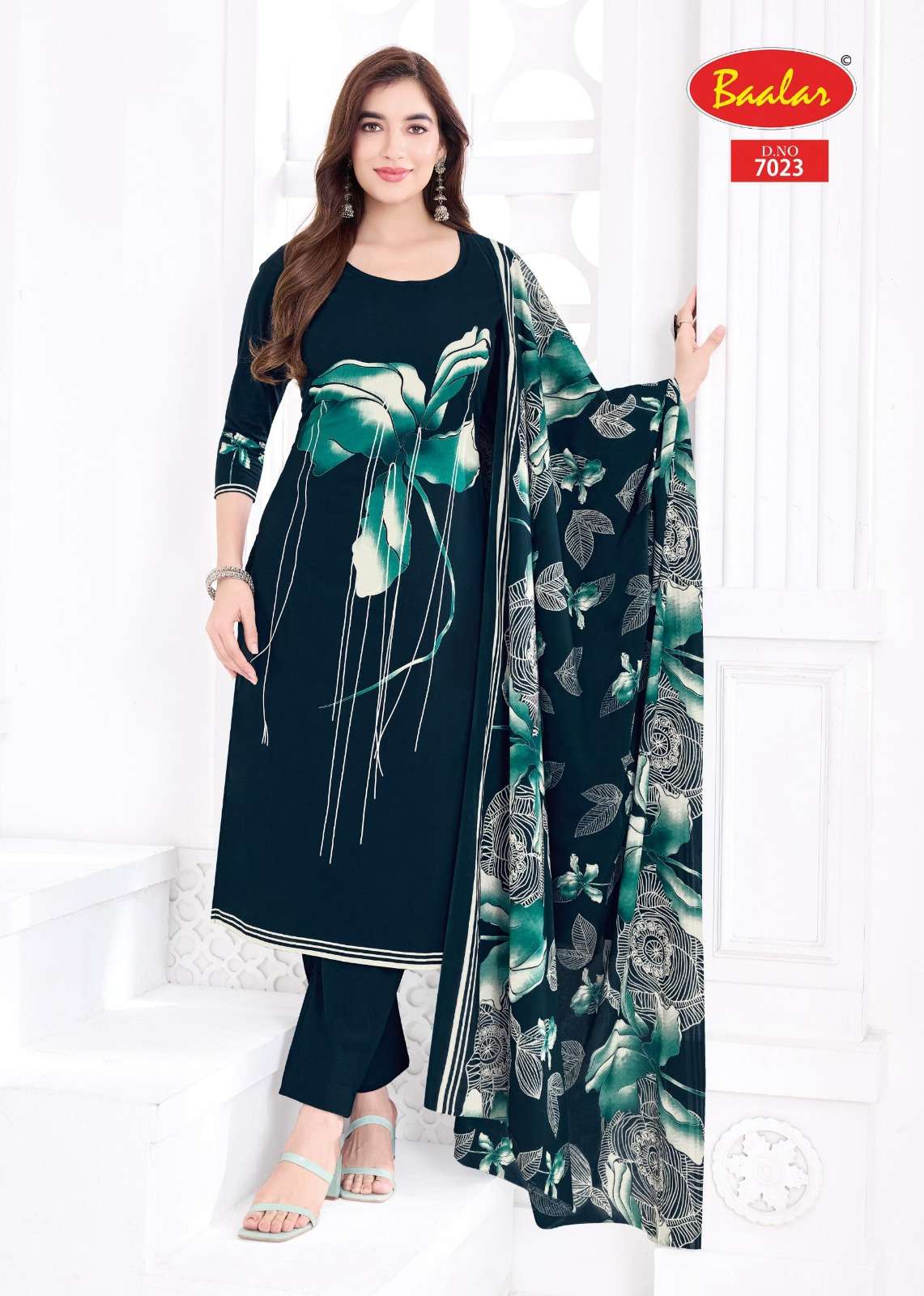 Baalar Pashmina Vol 7 Heavy Lawn Cotton Dress Material - Amrah Wholesale