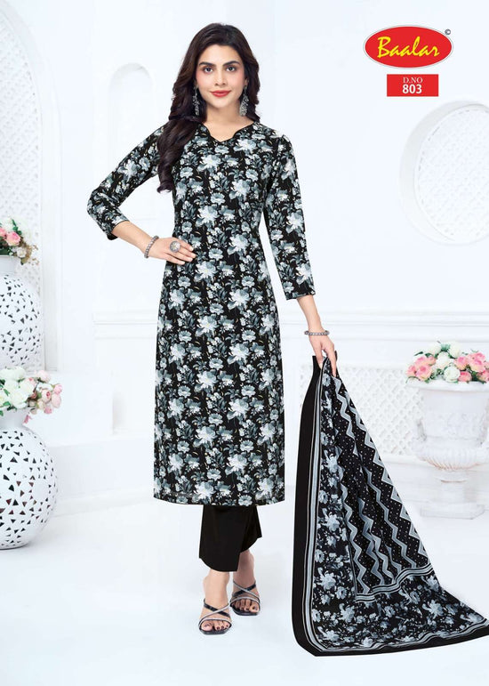 Baalar Pashmina Vol-8 Cotton Printed Unstitched Salwar Suit Set