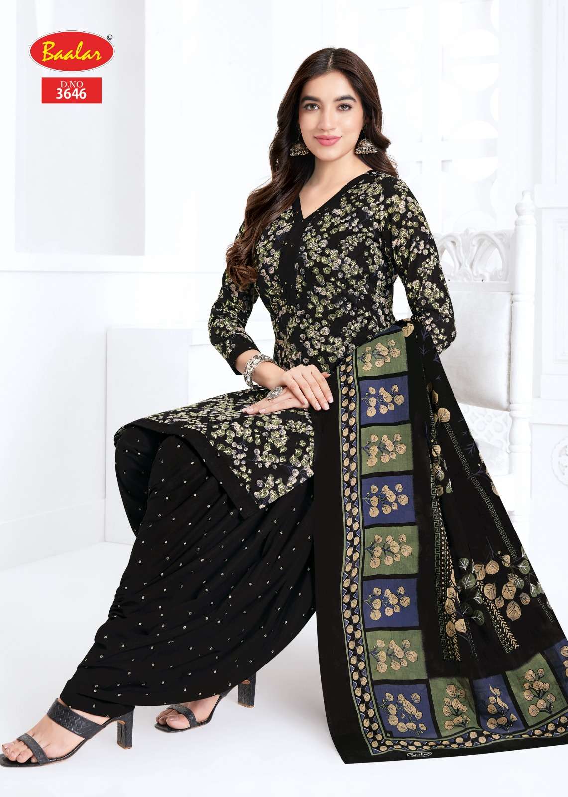 Baalar Fabrics Zaara Vol 36 Heavy Cotton Printed Dress Material