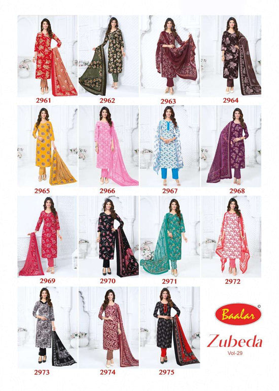 Baalar Zubeda Vol 29 Pure Cotton Dress Material - Amrah Wholesale