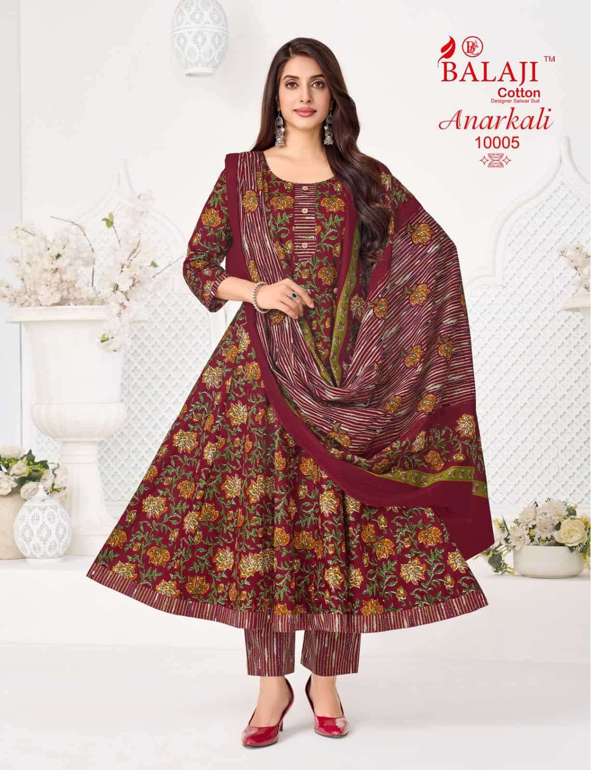 Balaji Cotton Anarkali Vol 10 Pali Quality 3 Piece Suit - Amrah Wholesale