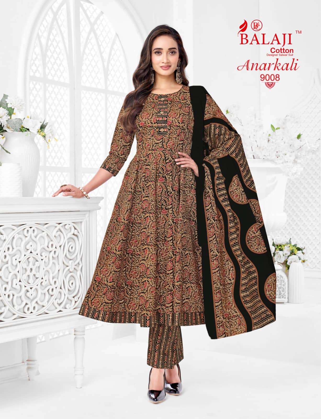 Balaji Cotton Anarkali Vol 9 Cotton Anarkali Salwar Suit Set