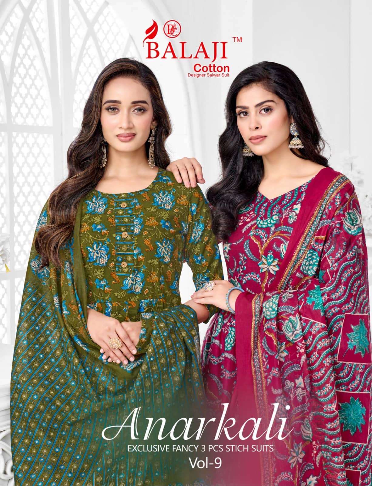 Balaji Cotton Anarkali Vol 9 Cotton Anarkali Salwar Suit Set