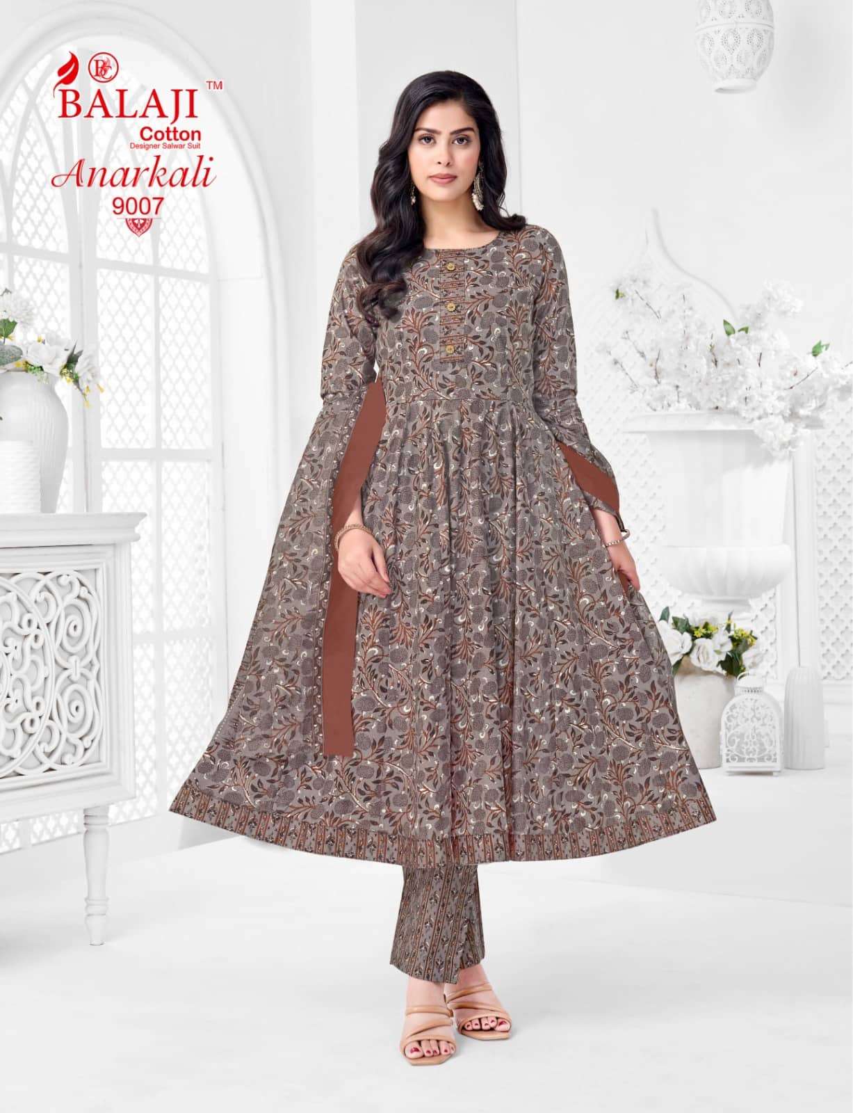 Balaji Cotton Anarkali Vol 9 Cotton Anarkali Salwar Suit Set