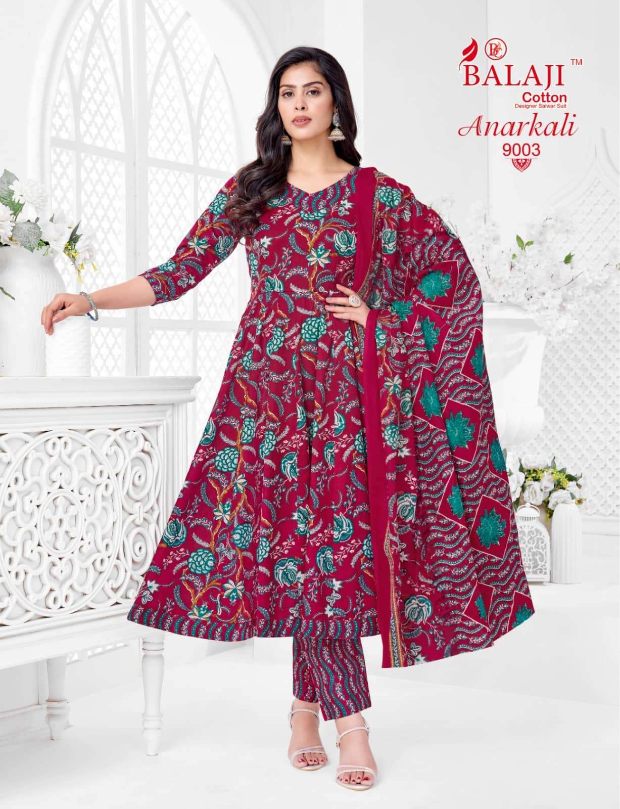 Balaji Cotton Anarkali Vol 9 Cotton Anarkali Salwar Suit Set