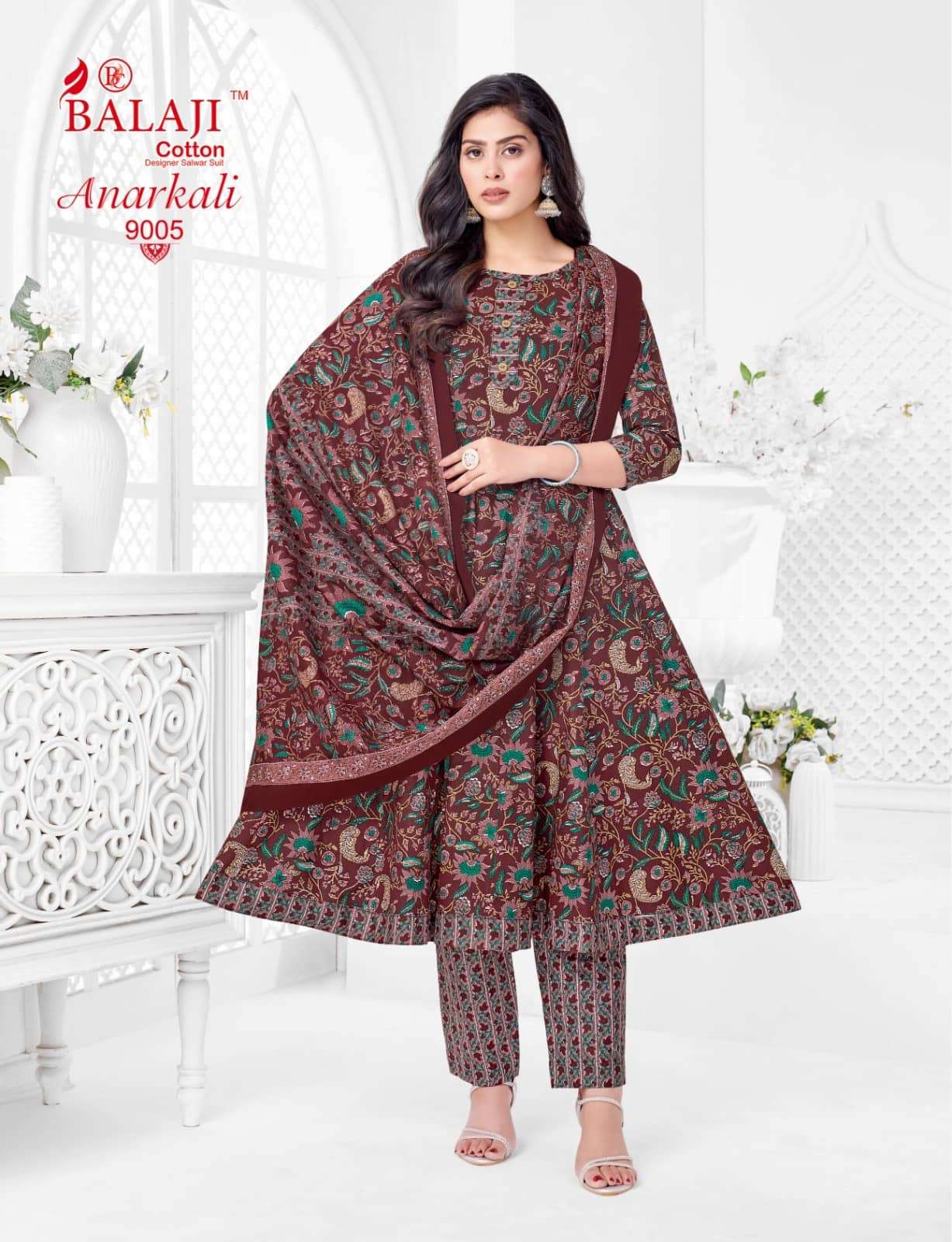 Balaji Cotton Anarkali Vol 9 Cotton Anarkali Salwar Suit Set