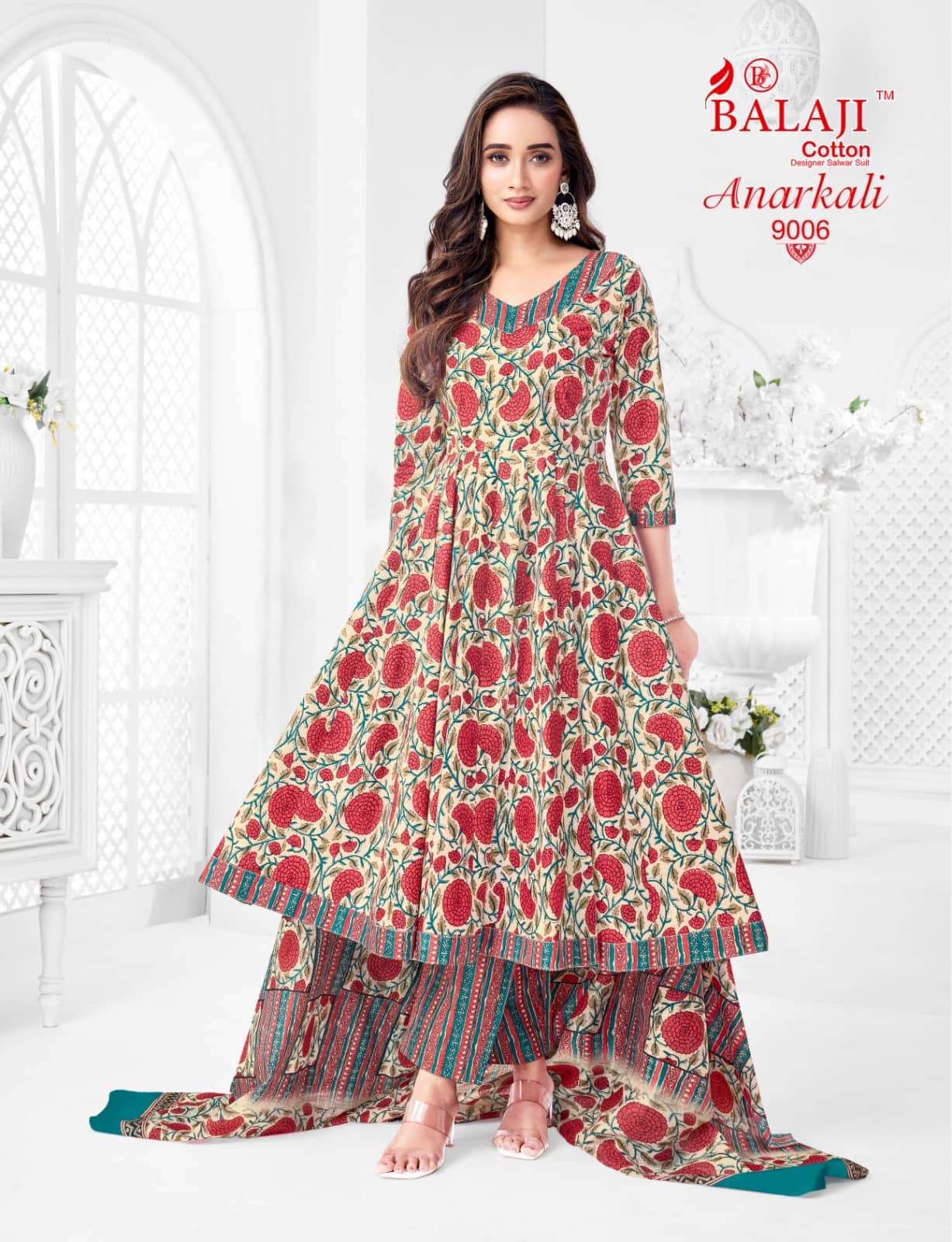 Balaji Cotton Anarkali Vol 9 Cotton Anarkali Salwar Suit Set