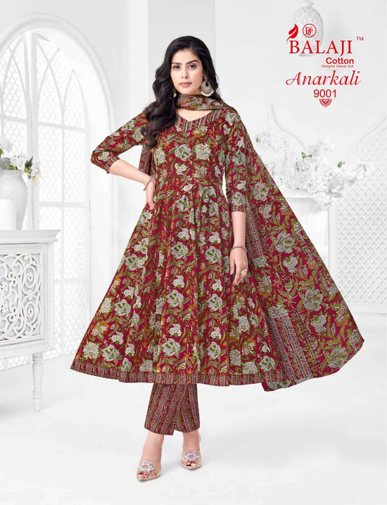 Balaji Cotton Anarkali Vol 9 Cotton Anarkali Salwar Suit Set