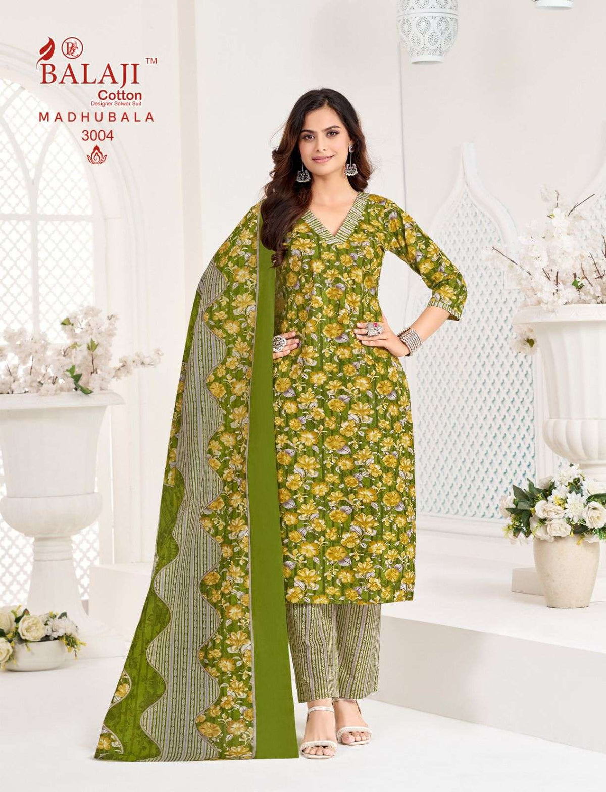 Balaji Cotton Madhubala Vol 3 Cotton Kurti Pant Dupatta Set - Amrah Wholesale