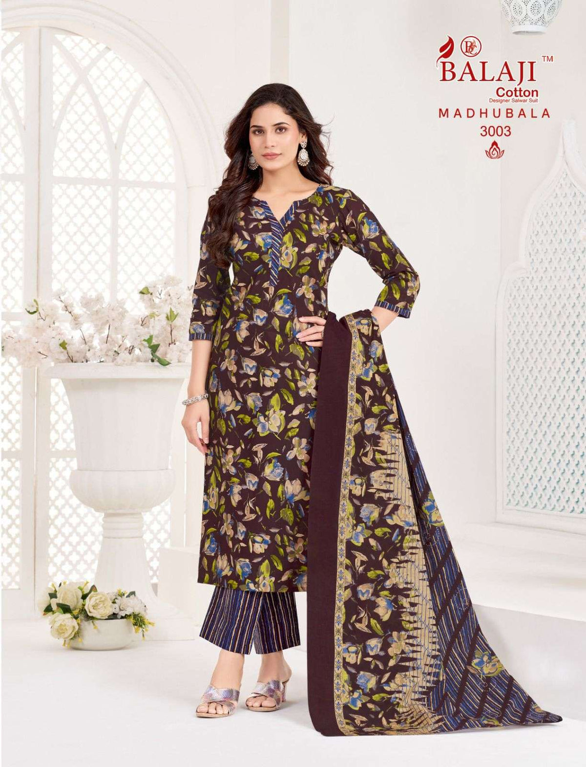 Balaji Cotton Madhubala Vol 3 Cotton Kurti Pant Dupatta Set - Amrah Wholesale