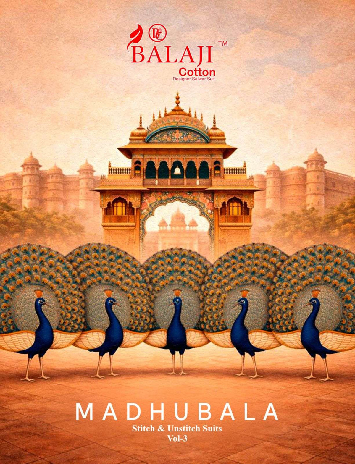 Balaji Cotton Madhubala Vol 3 Cotton Kurti Pant Dupatta Set - Amrah Wholesale