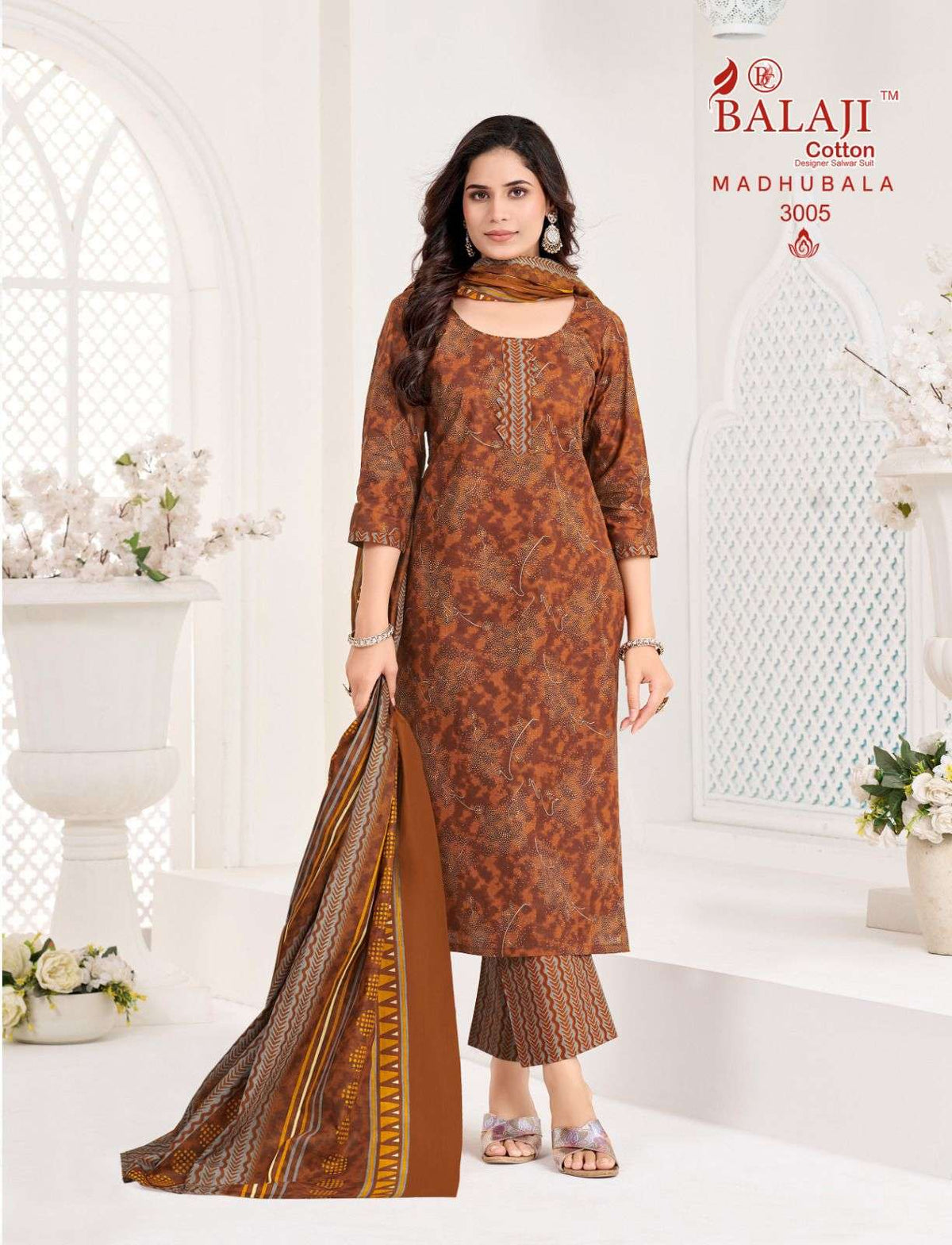 Balaji Cotton Madhubala Vol 3 Cotton Kurti Pant Dupatta Set - Amrah Wholesale