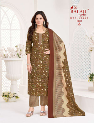 Balaji Cotton Madhubala Vol 3 Cotton Kurti Pant Dupatta Set - Amrah Wholesale