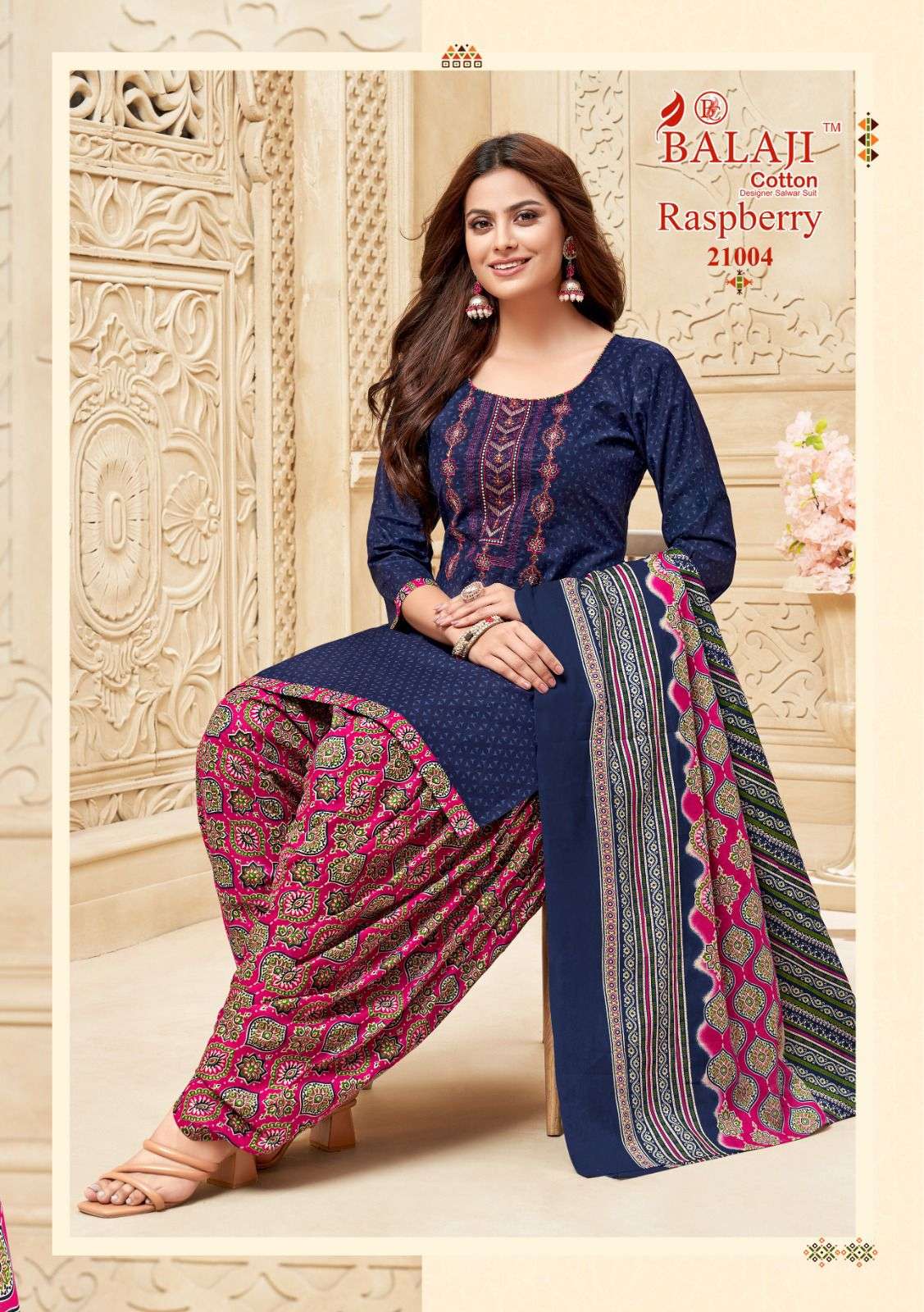 Balaji Cotton Raspberry Vol-21