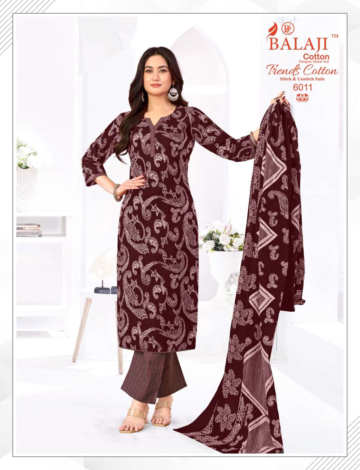 Balaji Cotton Trends Cotton Vol - 6 Dress Material Wholesale Catalogue - Amrah Wholesale