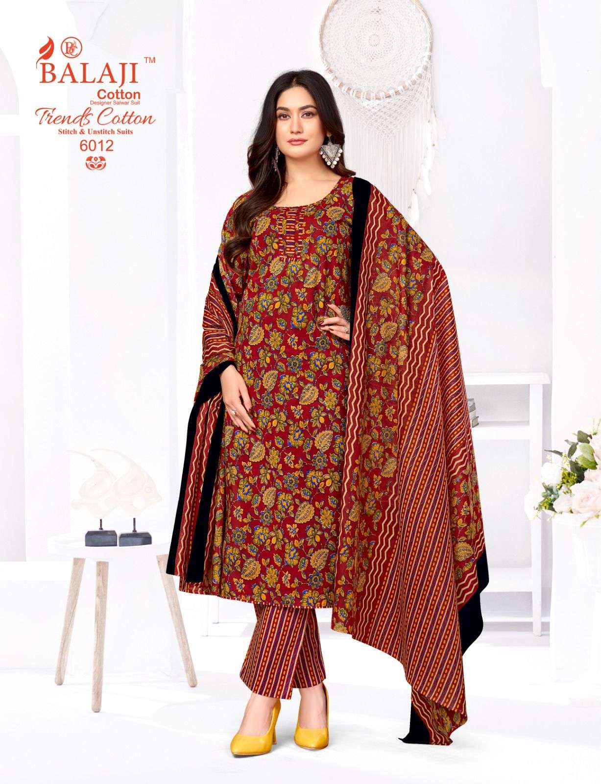 Balaji Cotton Trends Cotton Vol - 6 Dress Material Wholesale Catalogue - Amrah Wholesale