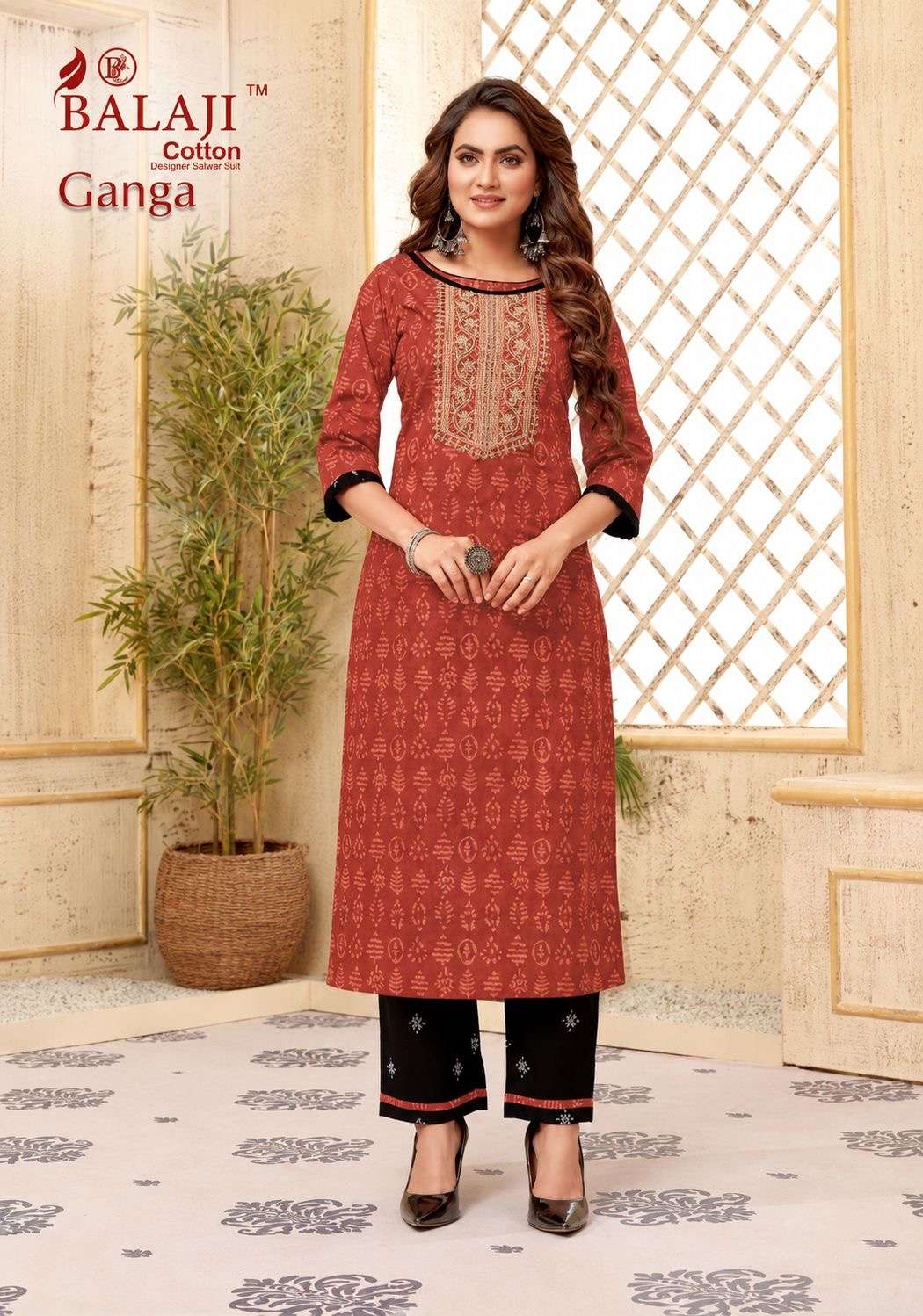 Balaji Cotton Ganga Vol 1 Heavy Cotton Printed Kurti