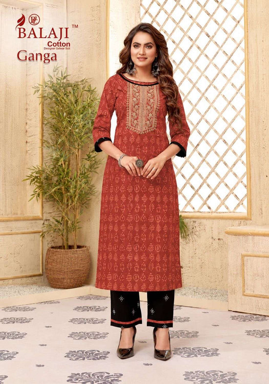 Balaji Cotton Ganga Vol 1 Heavy Cotton Printed Kurti
