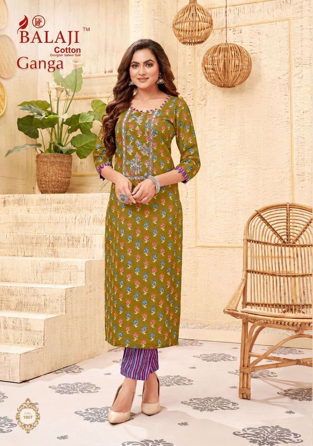 Balaji Cotton Ganga Vol 1 Heavy Cotton Printed Kurti
