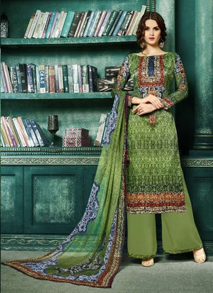 BELA FASHION EMINENT DESIGNER Velvet Satin Printed Dress Material