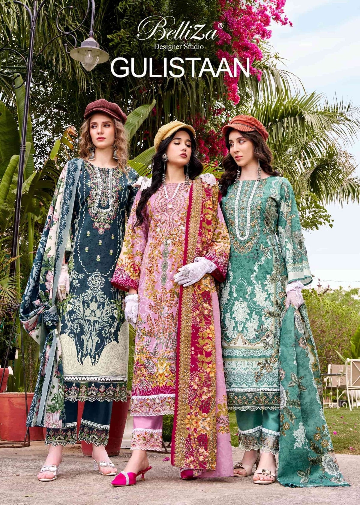 Belliza Designer Studio Gulistaan Cotton Dress Material - Amrah Wholesale