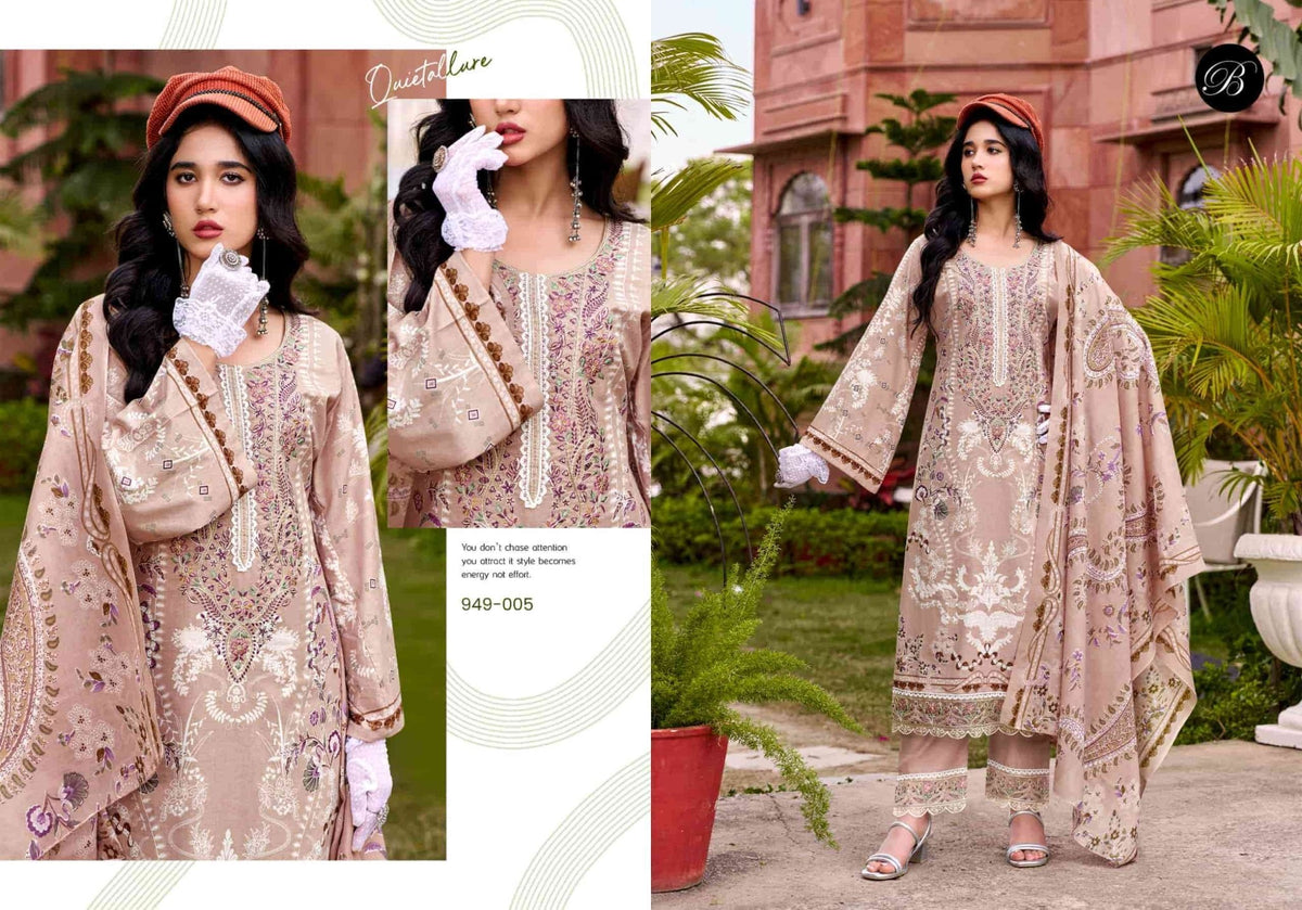 Belliza Designer Studio Gulistaan Cotton Dress Material - Amrah Wholesale