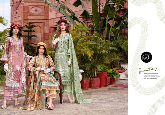 Belliza Designer Studio Gulistaan Cotton Dress Material - Amrah Wholesale