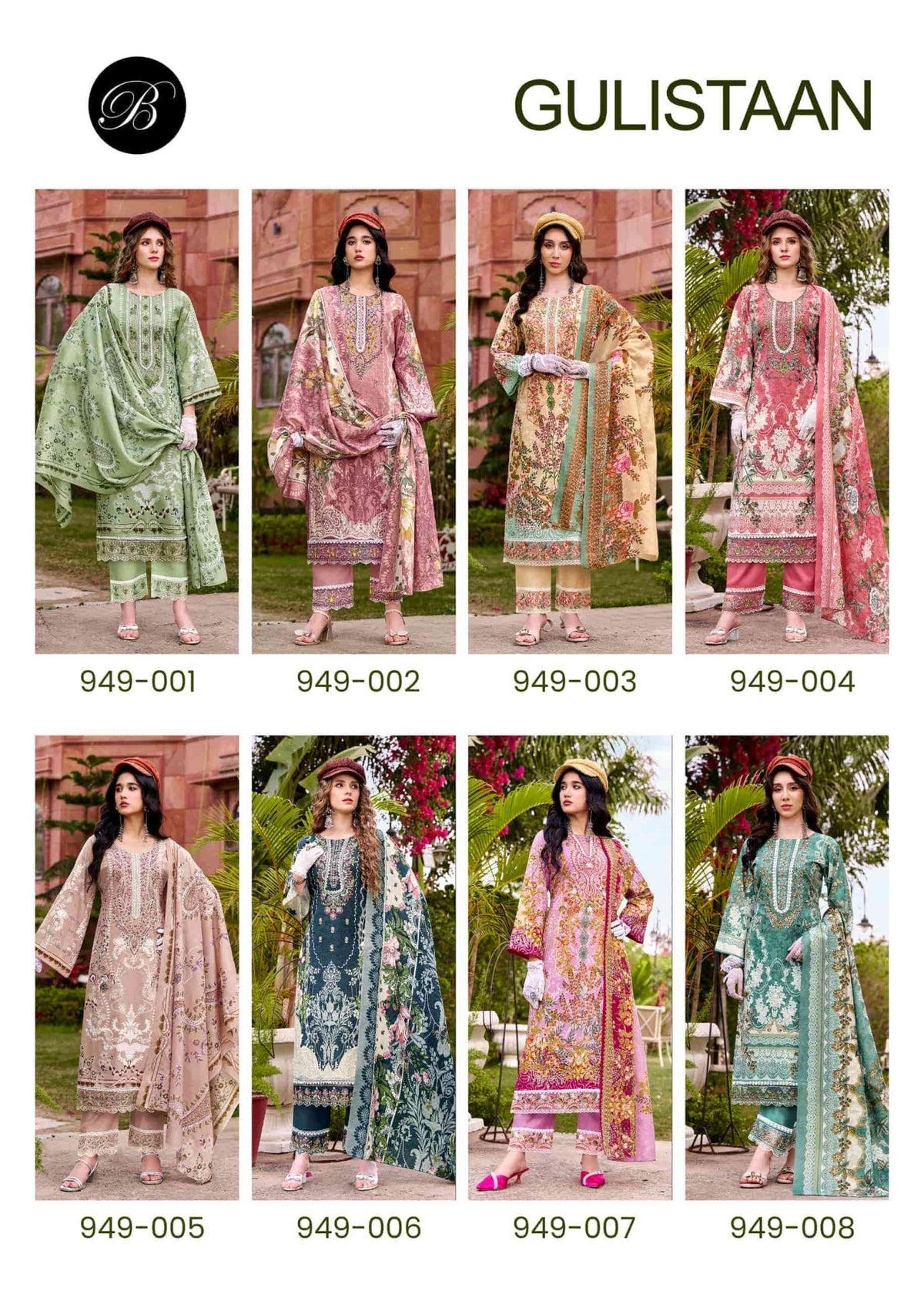 Belliza Designer Studio Gulistaan Cotton Dress Material - Amrah Wholesale