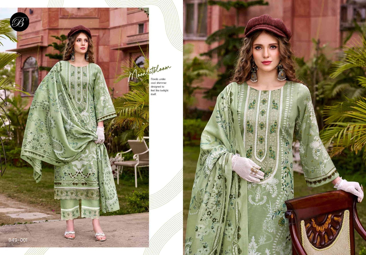 Belliza Designer Studio Gulistaan Cotton Dress Material - Amrah Wholesale