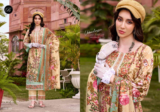 Belliza Designer Studio Gulistaan Cotton Dress Material - Amrah Wholesale