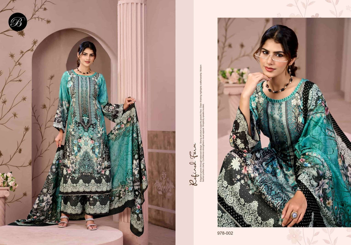 Belliza Designer Studio Moon Light Jam Cotton Dress Material - Amrah Wholesale