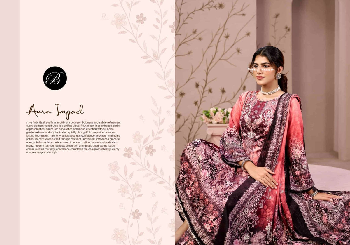 Belliza Designer Studio Moon Light Jam Cotton Dress Material - Amrah Wholesale