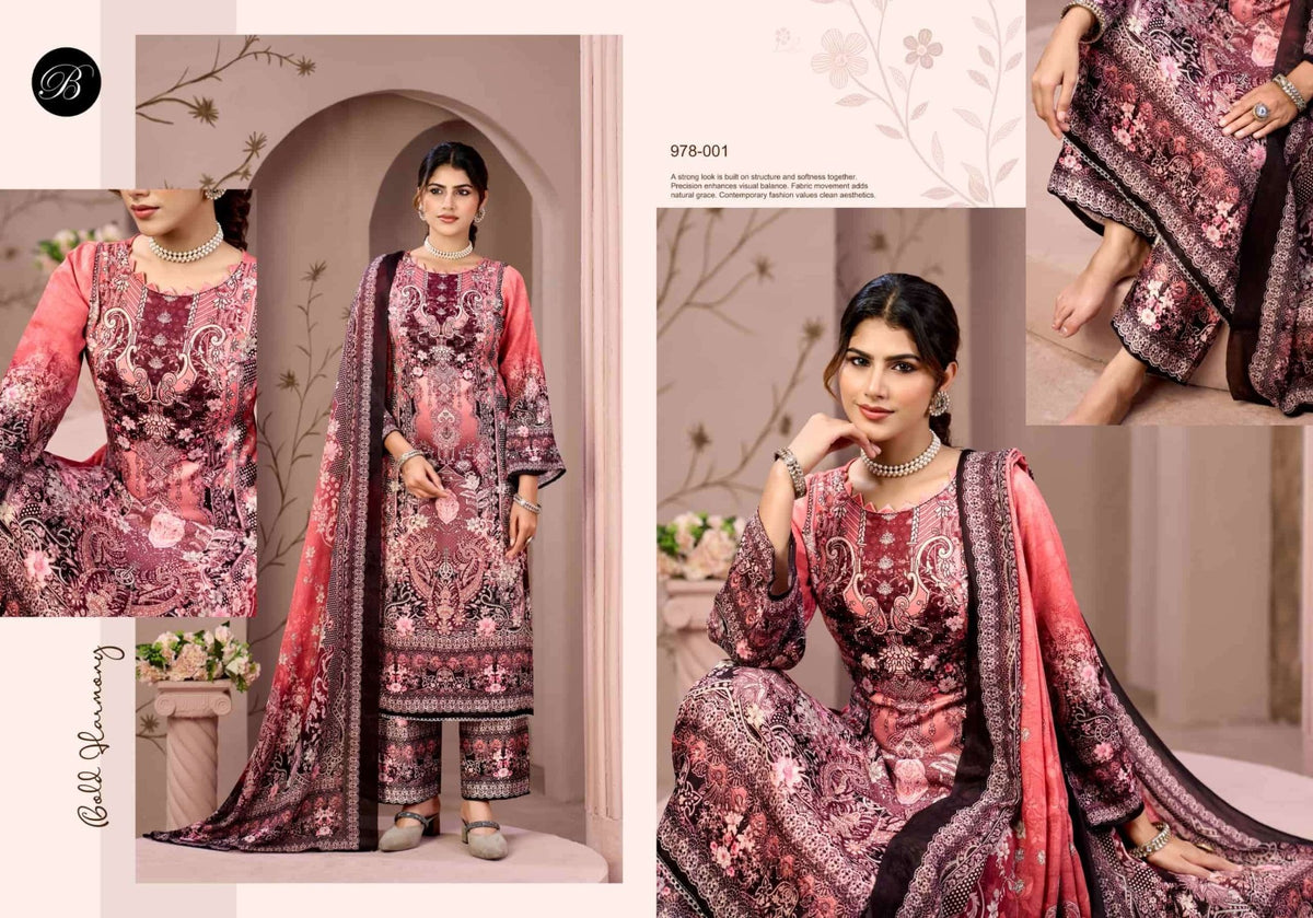 Belliza Designer Studio Moon Light Jam Cotton Dress Material - Amrah Wholesale