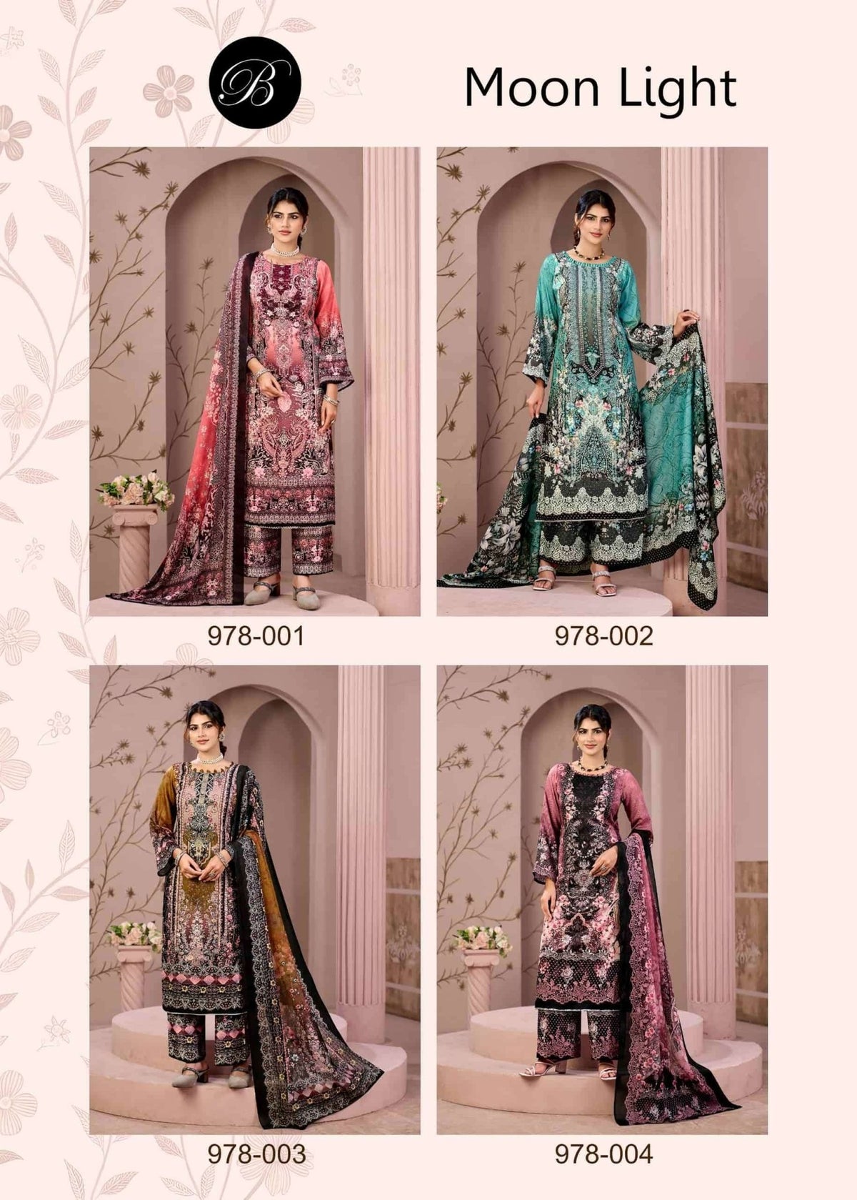 Belliza Designer Studio Moon Light Jam Cotton Dress Material - Amrah Wholesale