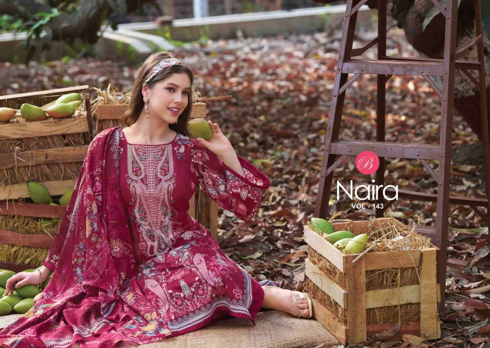 Belliza Designer Studio Naira Vol 143 Pure Cotton Pakistani Suit - Amrah Wholesale
