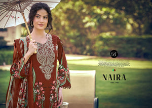 Belliza Designer Studio Naira Vol 149 Pure Cotton Embroidered Dress Material