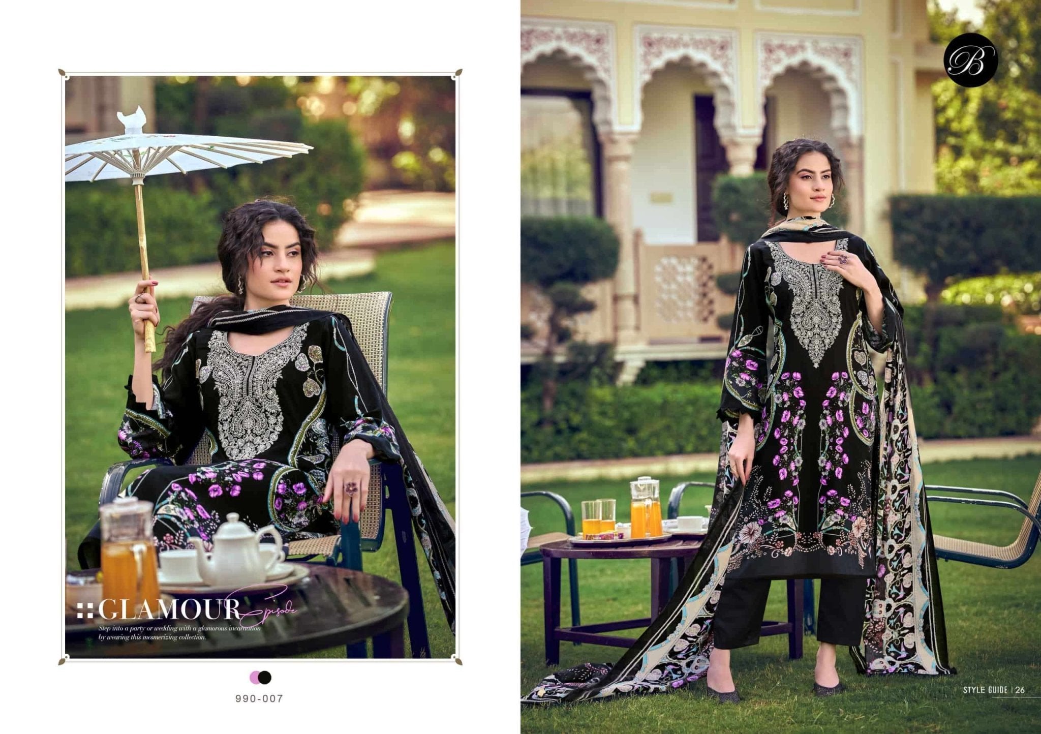 Belliza Designer Studio Naira Vol 149 Pure Cotton Embroidered Dress Material - Amrah Wholesale