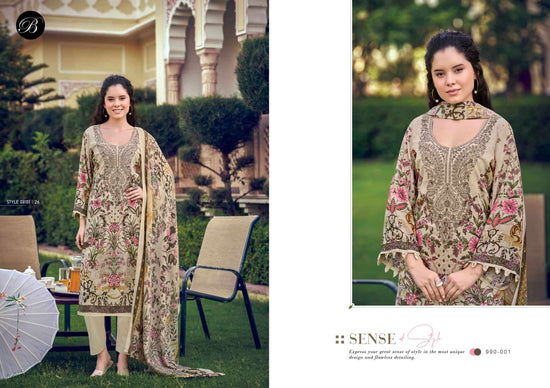 Belliza Designer Studio Naira Vol 149 Pure Cotton Embroidered Dress Material - Amrah Wholesale