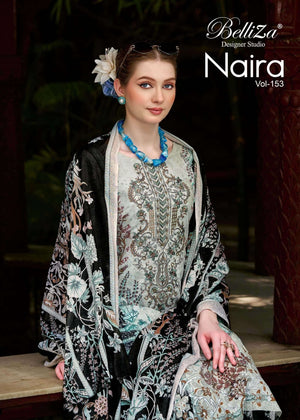 Belliza Designer Studio Naira Vol 153 Pure Cotton Dress Material - Amrah Wholesale