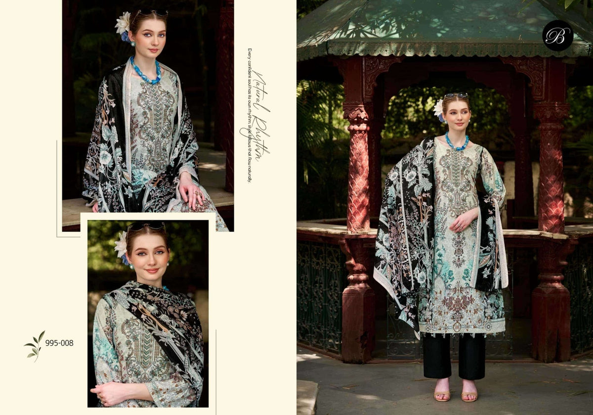 Belliza Designer Studio Naira Vol 153 Pure Cotton Dress Material - Amrah Wholesale