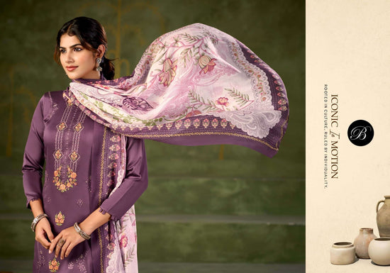 Belliza Designer Studio Zarqash Vol 18 Embroidered Dress Material - Amrah Wholesale