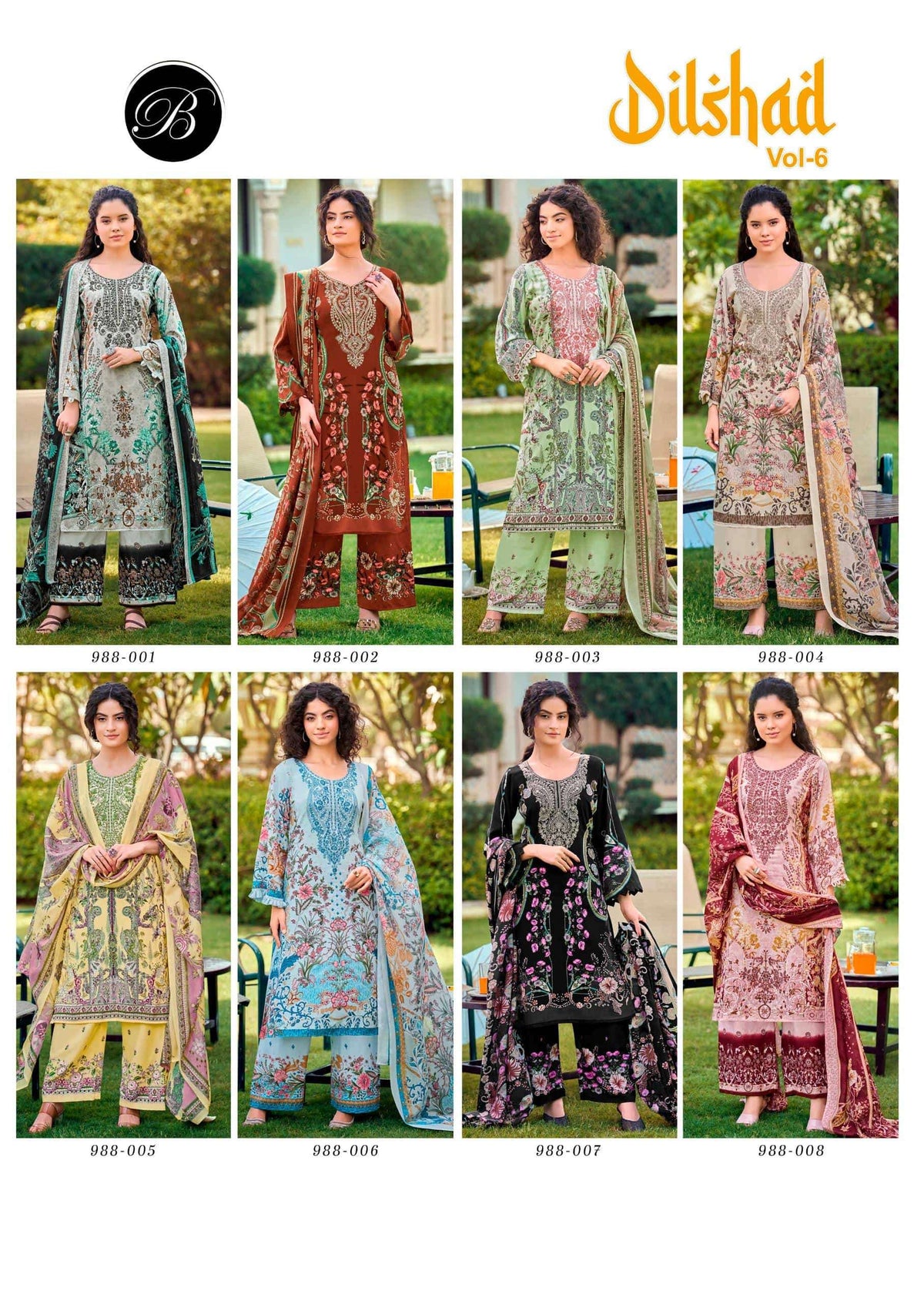 Belliza Designer Studio Dilshad Vol 6 Digital Printed Rayon Dress Material