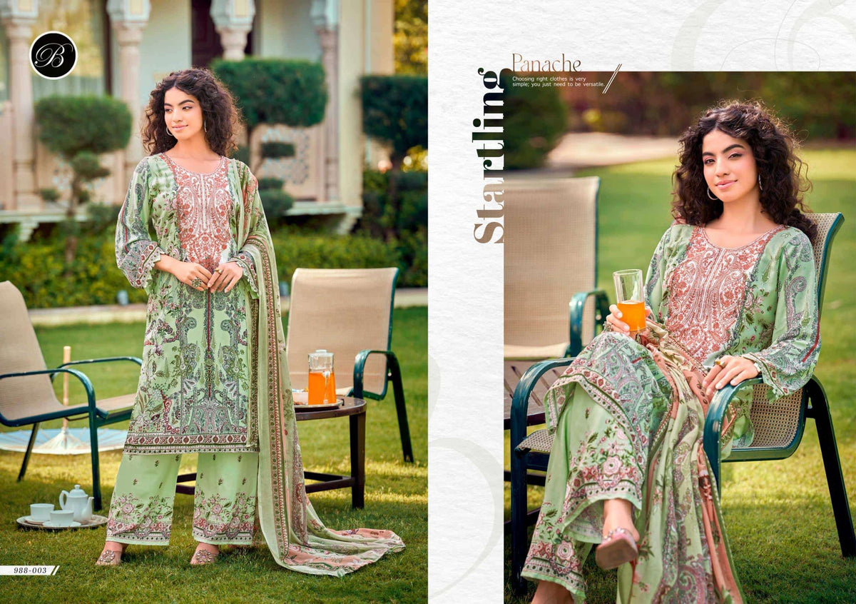 Belliza Designer Studio Dilshad Vol 6 Digital Printed Rayon Dress Material