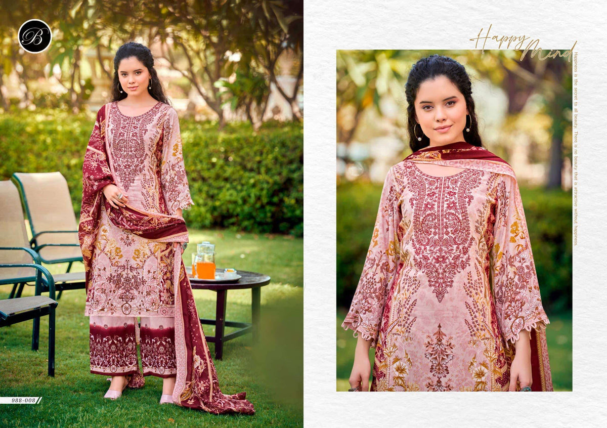 Belliza Designer Studio Dilshad Vol 6 Digital Printed Rayon Dress Material