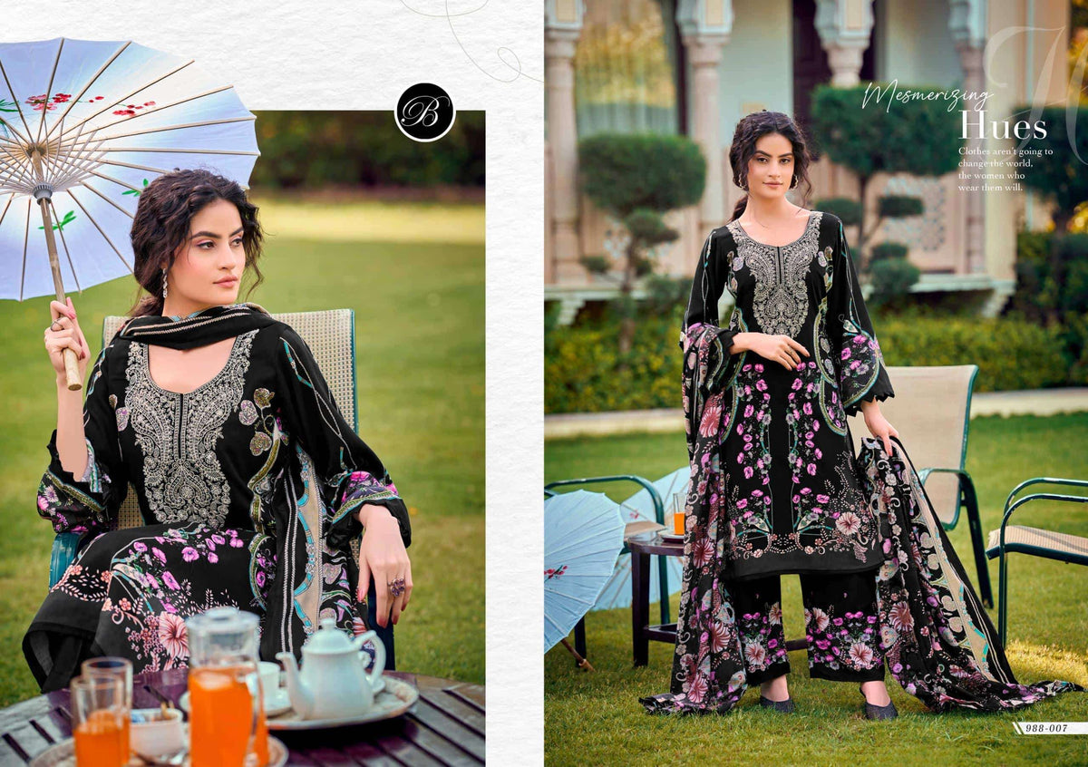 Belliza Designer Studio Dilshad Vol 6 Digital Printed Rayon Dress Material