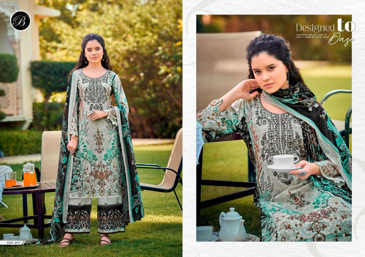 Belliza Designer Studio Dilshad Vol 6 Digital Printed Rayon Dress Material