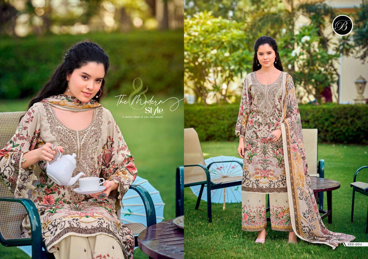 Belliza Designer Studio Dilshad Vol 6 Digital Printed Rayon Dress Material